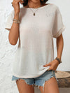 Floral Dream Crochet Knitted T-Shirt with Cross Back Detail