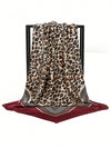 Chic & Versatile: Leopard Print Square Scarf for Daily Wear