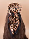 Chic Leopard Print Silk Scarf: Unleash Your Wild Side with Style and Sun Protection