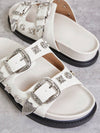 Chic and Comfortable Ladies Buckle Detail Flat Sandals for Your Next Vacation