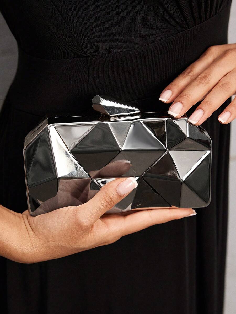 Glamorous box bag with chain strap side angle