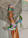 Bold and Sexy: Purple High Platform Women Sandals with High Heels - Summer Ready!