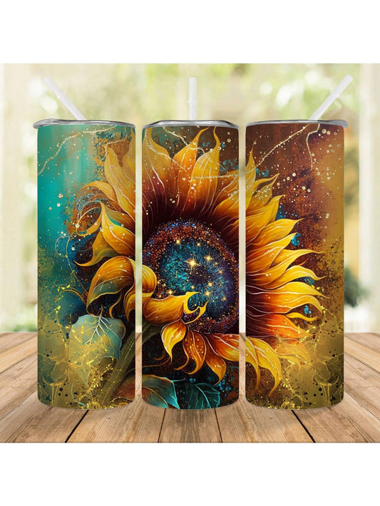 Introducing the 20oz Sunflower Stainless Steel Travel Mug - the perfect Mother's Day gift! This mug is not just stylish with its beautiful sunflower design, but also practical with its stainless steel material. Keep drinks hot or cold for longer and make mom's day even more special.