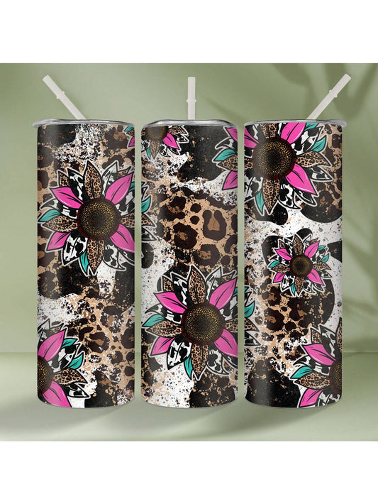 Sip in style with our 20oz Leopard Sunflower Stainless Steel Tumbler - the perfect Mother's Day gift! Made of durable stainless steel, this tumbler features a beautiful leopard sunflower design that will brighten up your day. Keep your drink at the perfect temperature for longer with this stylish and functional tumbler.