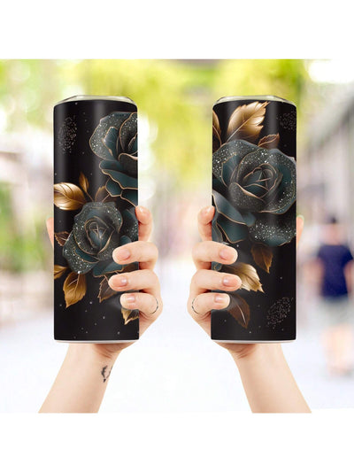 20oz Leopard Sunflower Stainless Steel Tumbler: Perfect Mother's Day Gift