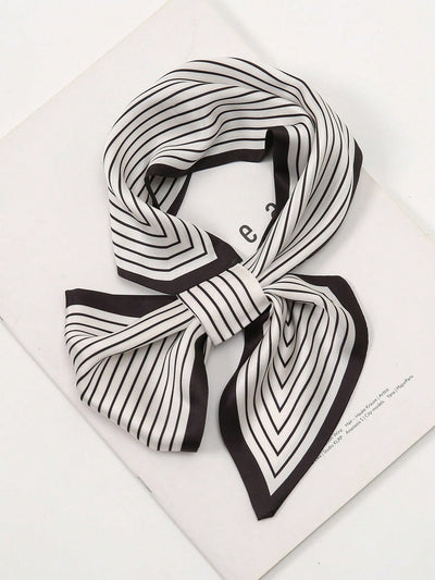 Chic Striped Neckerchief: Elevate Your Professional Look with This Long Scarf!