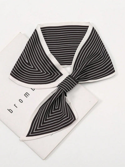 Chic Striped Neckerchief: Elevate Your Professional Look with This Long Scarf!