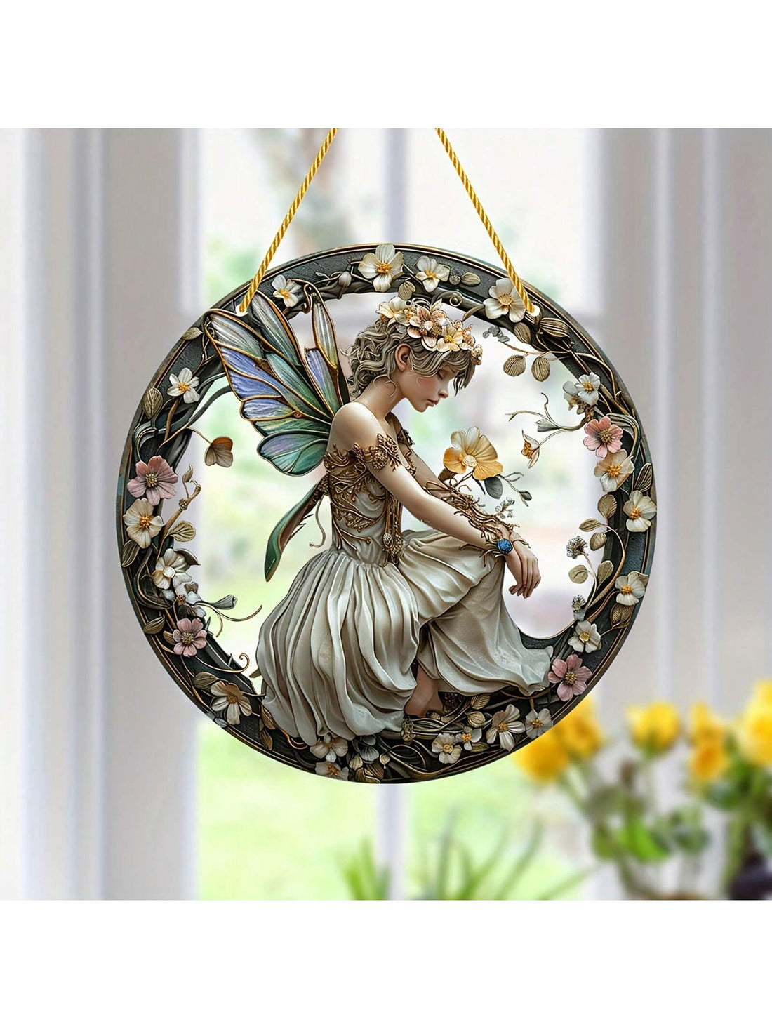 Elevate your home decor with our Enchanted Fairy 2D Acrylic Translucent Hanging Ornament. With its unique design and delicate details, this ornament will add a touch of magic to any space. Perfect as a summer bar accent or a thoughtful holiday gift.