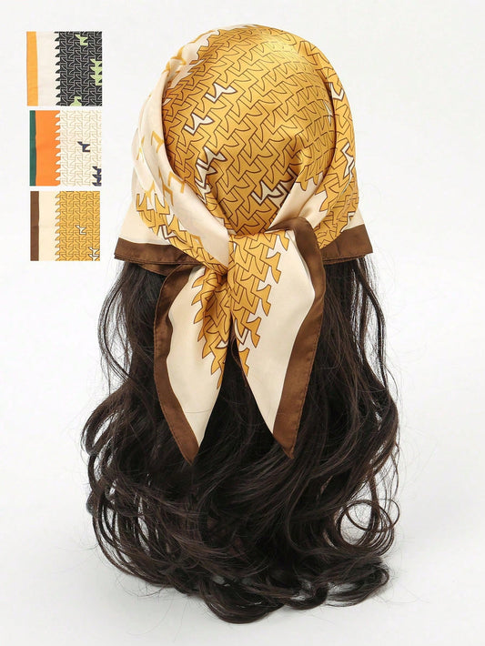Spring Lady Fashion Printed Bandana Headband Scarf - Versatile Style & Functionality