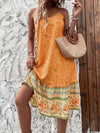 Stylish Summer withTropical Tale Sleeveless Printed Casual Dress