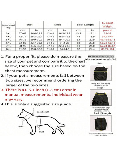 Black and Transparent Sun Protection Clothing for Large Dogs - Perfect for Summer