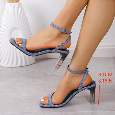 Stylish Crystal High Heel Sandals: Elevate Your Casual Look with Elegance