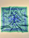 Luxurious Tropical Leaf Print Square Scarf: For the Elegant Woman