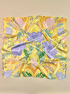 Luxurious Tropical Leaf Print Square Scarf: For the Elegant Woman