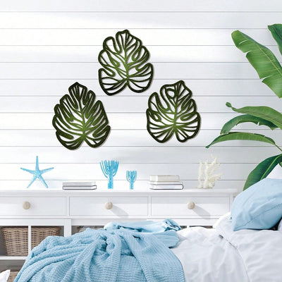 Retro Tropical Palm Leaf Wooden Wall Art: A Foliage-inspired Home Decor