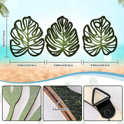 Retro Tropical Palm Leaf Wooden Wall Art: A Foliage-inspired Home Decor