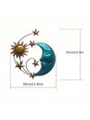 Rustic Sun Kissing Moon Wall Art: Creative Iron Sculpture for Backyard Decor and Gifts