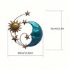 Rustic Sun Kissing Moon Wall Art: Creative Iron Sculpture for Backyard Decor and Gifts