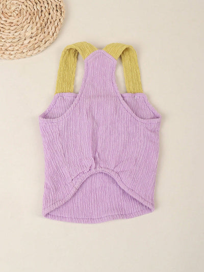 Adorable and Versatile: Cute Style Non-Elasticity Vest Strap Suit for Small Pets - Perfect for Teddy, Pomeranian & More! All-Season Comfort Guaranteed