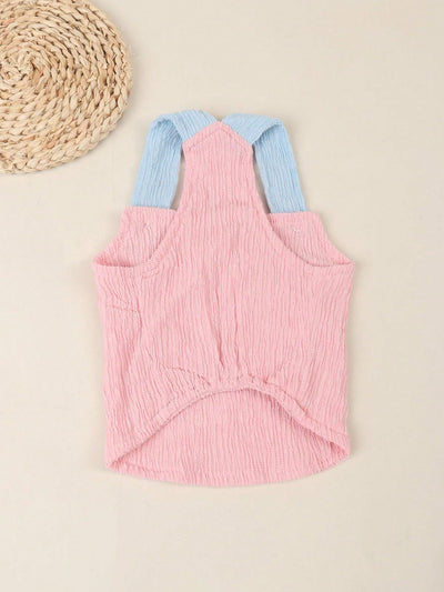 Adorable and Versatile: Cute Style Non-Elasticity Vest Strap Suit for Small Pets - Perfect for Teddy, Pomeranian & More! All-Season Comfort Guaranteed