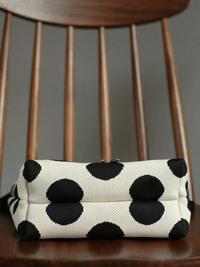 Chic Polka Dot Crossbody Bag: Stylish, Spacious & Secure for Travel and Commuting