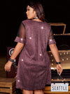 Sparkling Summer: Plus Size Mesh Patchwork Dress