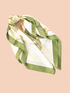 Stylish Bandana Style Silk Scarf with Retro Lotus Flower Print - Perfect for Neck, Head, and Sun Protection