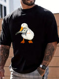 This men's casual printed round neck t-shirt is a versatile addition to any wardrobe. Made with high-quality materials, it offers both comfort and style. With its unique printed design, this shirt is sure to make a statement. Perfect for everyday wear or dressing up for a special occasion, this t-shirt is a must-have for any fashion-forward man.