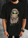 Out of this World: Men's Alien Printed Casual T-Shirt for Summer