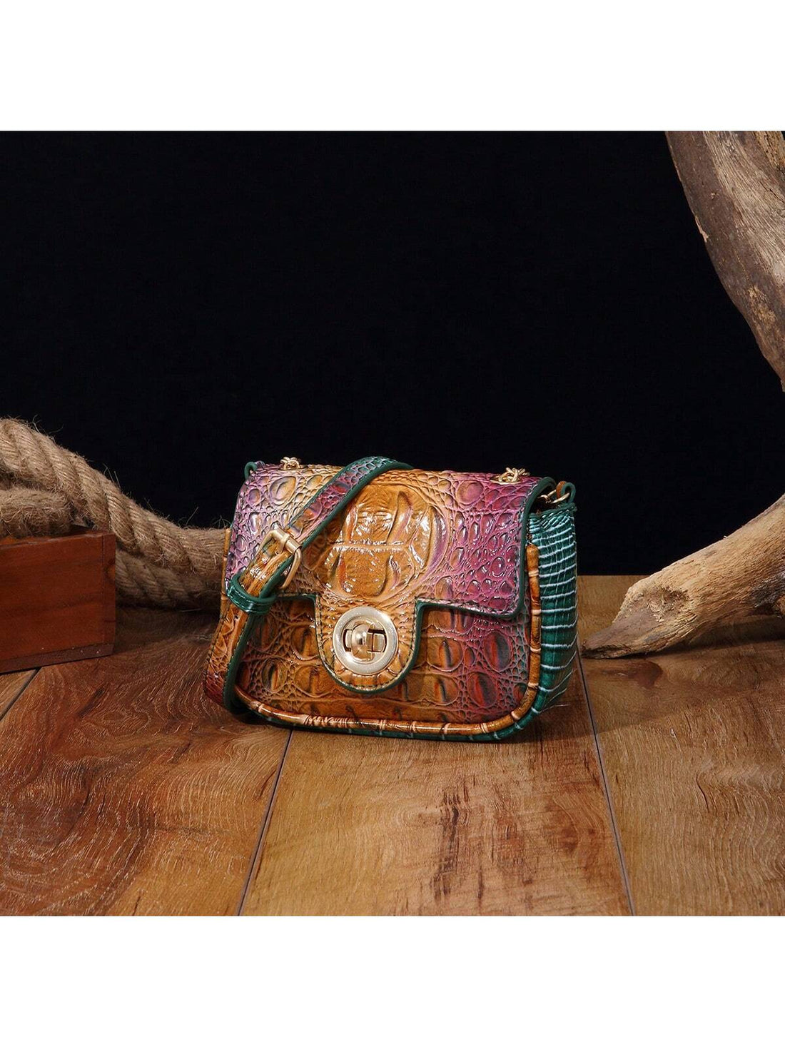 The Vibrant Crocodile Mini Bag is your must-have statement piece. Made from genuine crocodile leather, this bag exudes luxury and style. Featuring a vibrant color that will make you stand out, this bag is perfect for any occasion. Own a piece of timeless elegance with the Vibrant Crocodile Mini Bag.