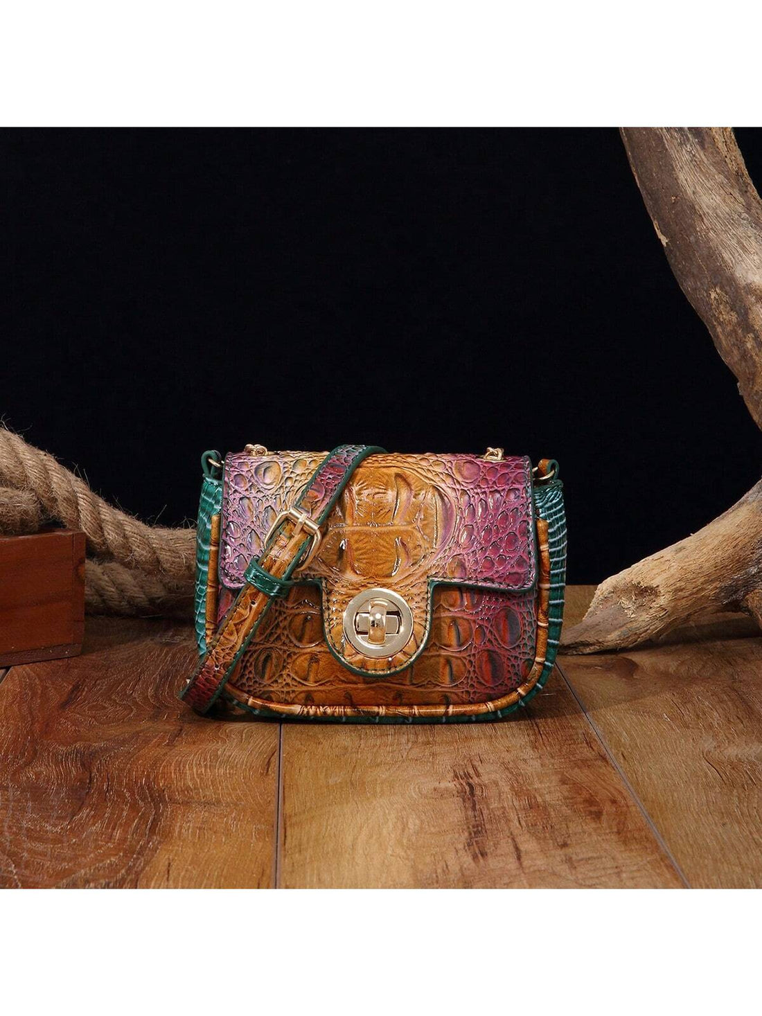The Vibrant Crocodile Mini Bag is your must-have statement piece. Made from genuine crocodile leather, this bag exudes luxury and style. Featuring a vibrant color that will make you stand out, this bag is perfect for any occasion. Own a piece of timeless elegance with the Vibrant Crocodile Mini Bag.