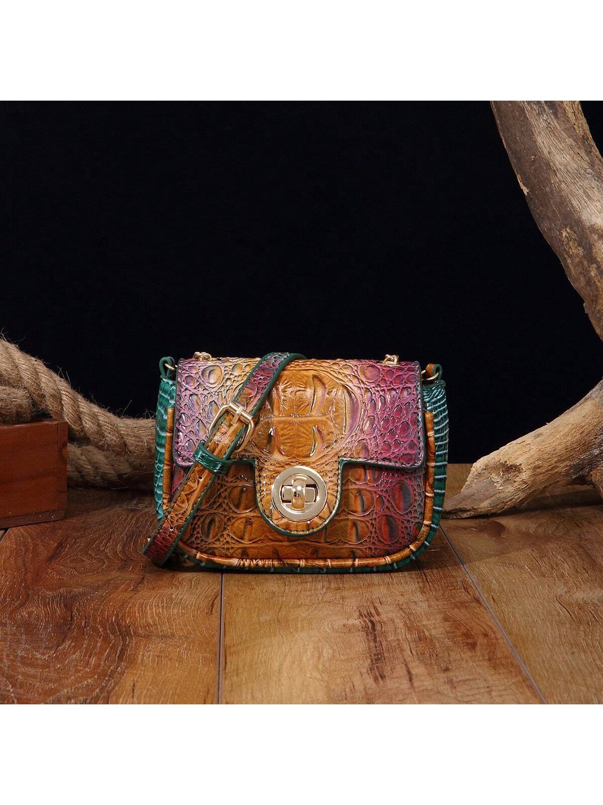The Vibrant Crocodile Mini Bag is your must-have statement piece. Made from genuine crocodile leather, this bag exudes luxury and style. Featuring a vibrant color that will make you stand out, this bag is perfect for any occasion. Own a piece of timeless elegance with the Vibrant Crocodile Mini Bag.