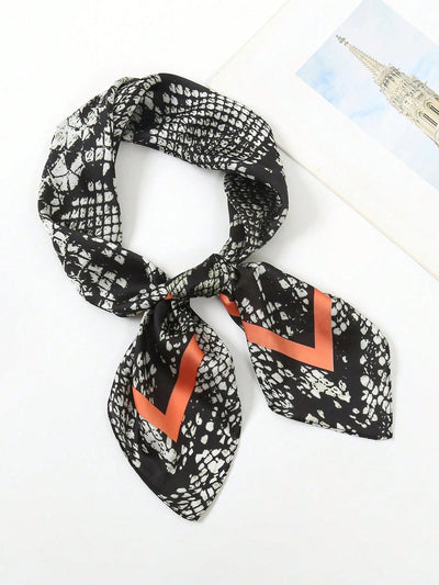 Snakeskin Style: One-Piece Silk Scarf for Fashionable Daily Wear and Accessories