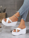 Summer Style: Women's Plus Size Waterproof Platform Wedge Sandals with Braided Straps