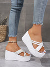 Summer Style: Women's Plus Size Waterproof Platform Wedge Sandals with Braided Straps