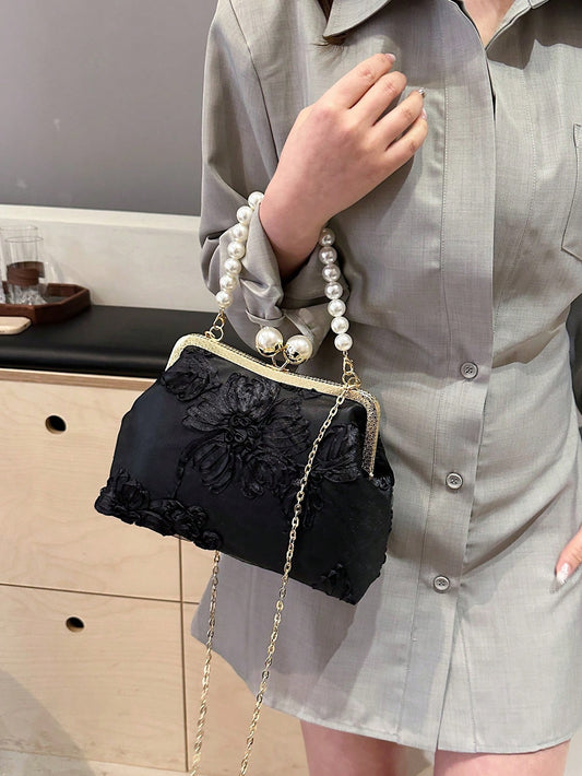 Elegant 3D Flower Handbag: Perfect for Parties, Weddings, and Proms