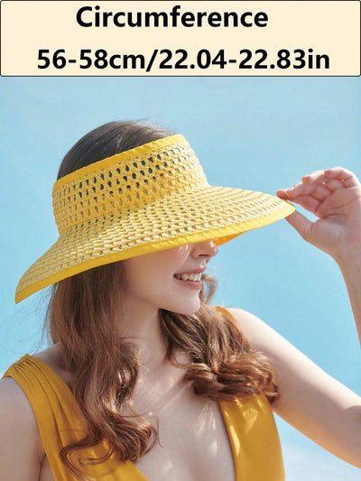 Summer Chic: Breathable Hollow Out Sun Hat for Face Protection and Traveling
