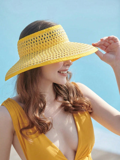 Summer Chic: Breathable Hollow Out Sun Hat for Face Protection and Traveling