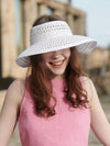 Summer Chic: Breathable Hollow Out Sun Hat for Face Protection and Traveling