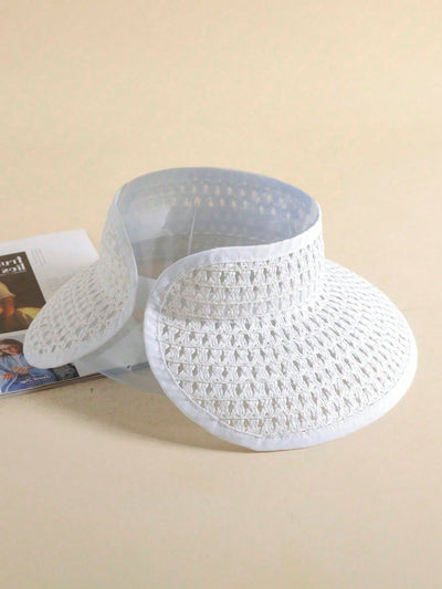 Summer Chic: Breathable Hollow Out Sun Hat for Face Protection and Traveling