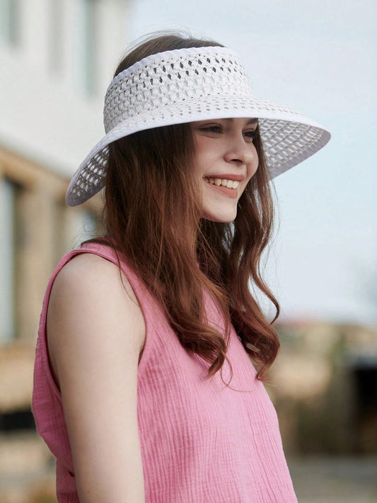 Stay cool and protected with our Summer Chic Sun Hat. Made with breathable material and featuring a hollow out design, this hat keeps your face shielded from the sun's harmful rays. Perfect for travel and outdoor activities, enjoy the summer in style and comfort.