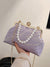 Chic Purple Gradient Moire Print Handbag: The Ultimate Evening Accessory