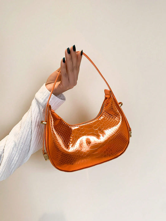 Introducing the Chic Crescent Hobo Bag, your ultimate minimalist must-have. Made with sleek, crescent-shaped design, this bag boasts both style and functionality. Crafted with the finest materials, it's lightweight and spacious, making it the perfect bag for on-the-go fashionistas. Upgrade your wardrobe with this must-have accessory today.