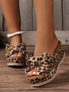 Stylish Leopard Print Wedge Sandals: Perfect for Daily Wear and Outdoor Activities