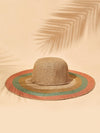 Rainbow Stripe Bicolor Bowknot Woven Hat: Your Perfect Vacation Accessory