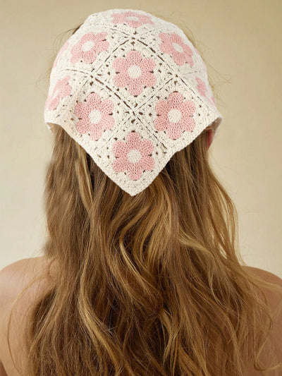 Boho Chic Floral Crochet Kerchief: Embrace Your Inner Free Spirit