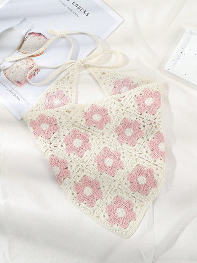 Boho Chic Floral Crochet Kerchief: Embrace Your Inner Free Spirit