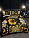 Sunflower Serenity: 3-Piece Rural Style Bedding Set with High-Definition Floral Print