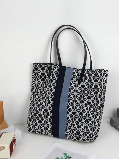 Expertly designed for all seasons, the Floral Stripe Embroidered Tote Bag is both stylish and versatile. Its lightweight and foldable nature make it perfect for on-the-go use, while the beautiful floral stripe embroidery adds a touch of elegance.