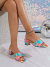 Blooming Beauties: 2024 Fashion Spring/Summer Multicolored Floral High-Heeled Sandals